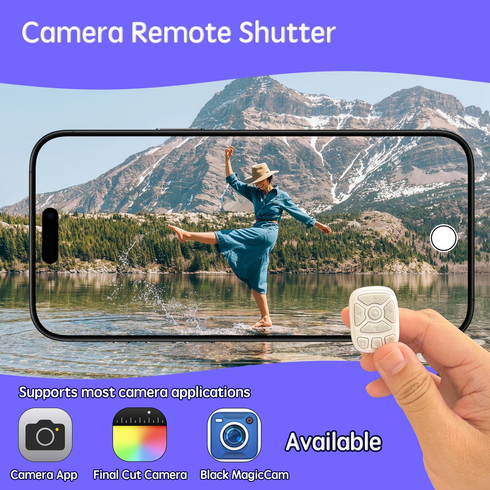 TikTok Scrolling Ring – 8-Button Finger Tip Wireless Remote, with Camera Remo...