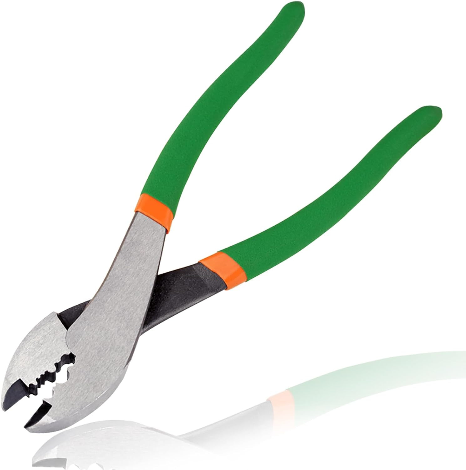 Wire Crimping Tool with Wire Cutter, 8-Inch Electrical Pliers | PVC Handle, 10 t