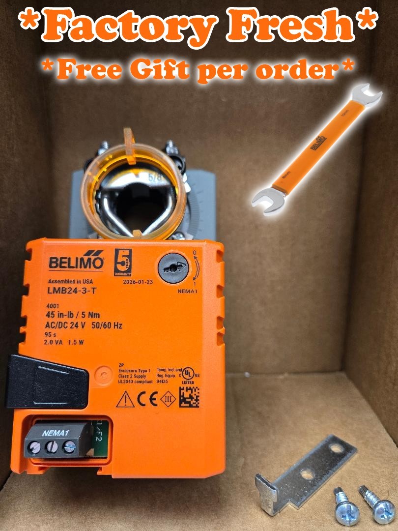 Belimo LMB24-3-T 3-Wire Floating Damper Actuator W/ Bracket *NEW FACTORY FRESH*