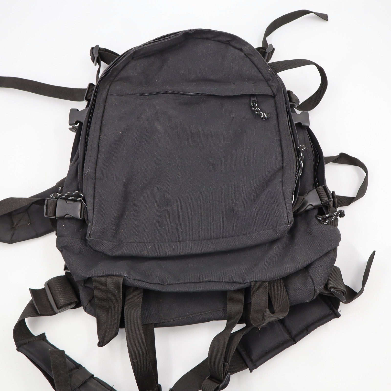 Piper Gear Tactical Backpack Unisex Large Black Canvas Rugged Gorpcore Bag