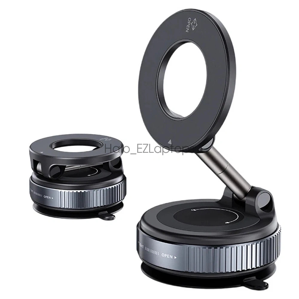 360° Magnetic Car Phone Holder - Strong Vacuum Suction for MagSafe Phones