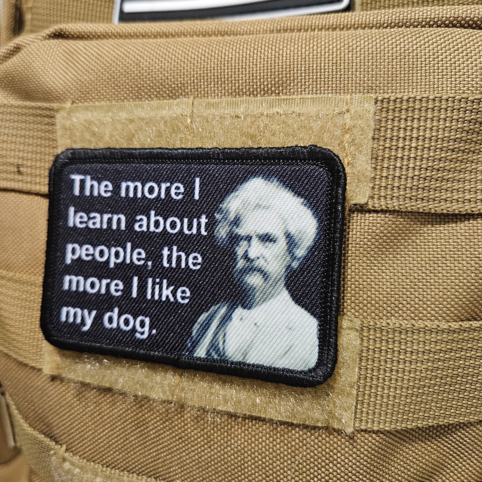 The more I learn about people, the more I like my do 2"x3" hook & loop patch