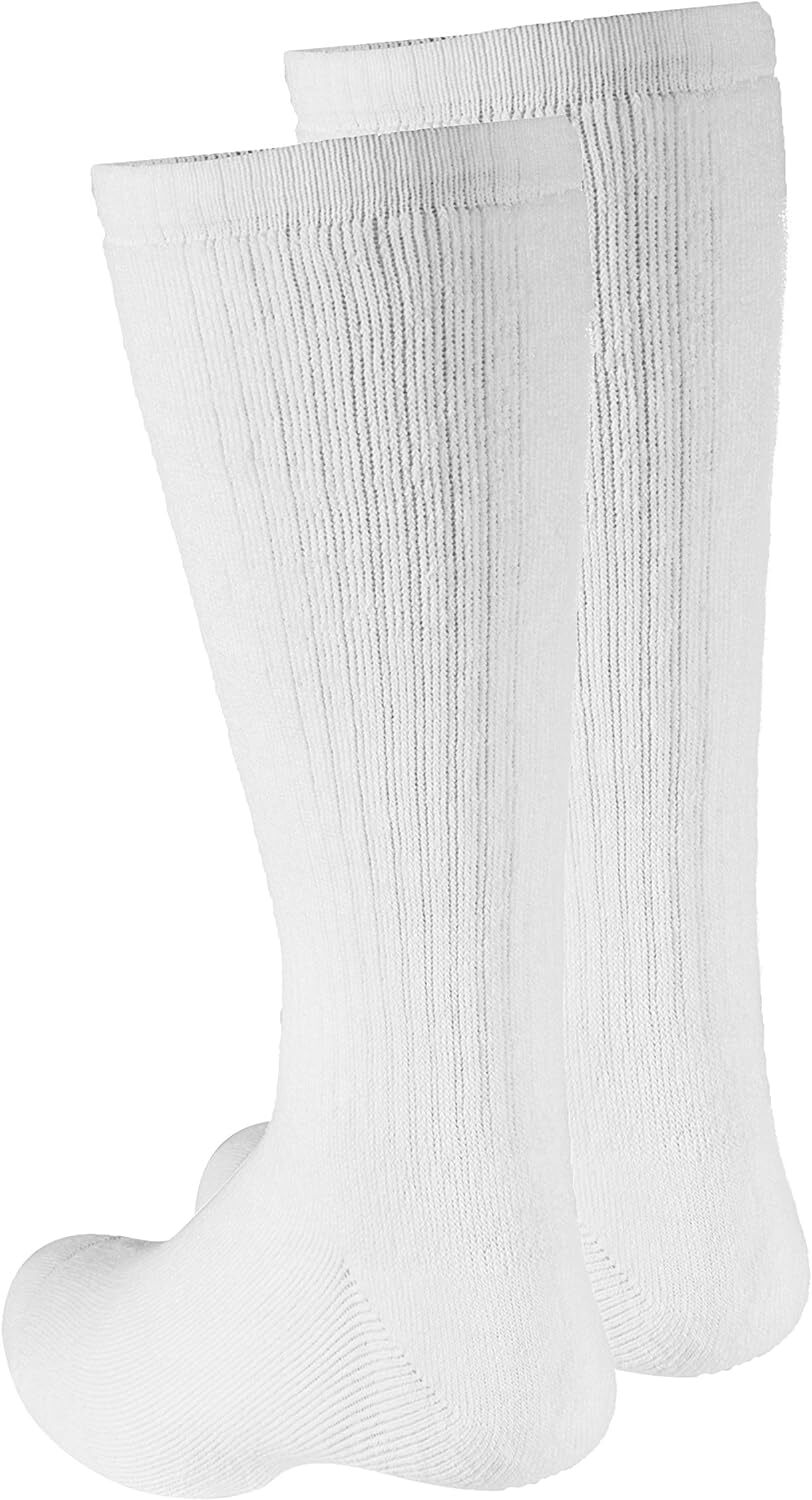 TRUFORM Trusoft Crew Socks 8-15mmHg (White) Large