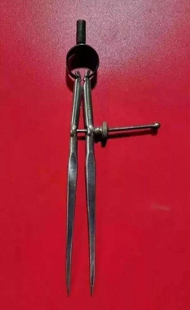 Vintage General Tool 400-6 6" Spring Type Divider Compass, Made in USA