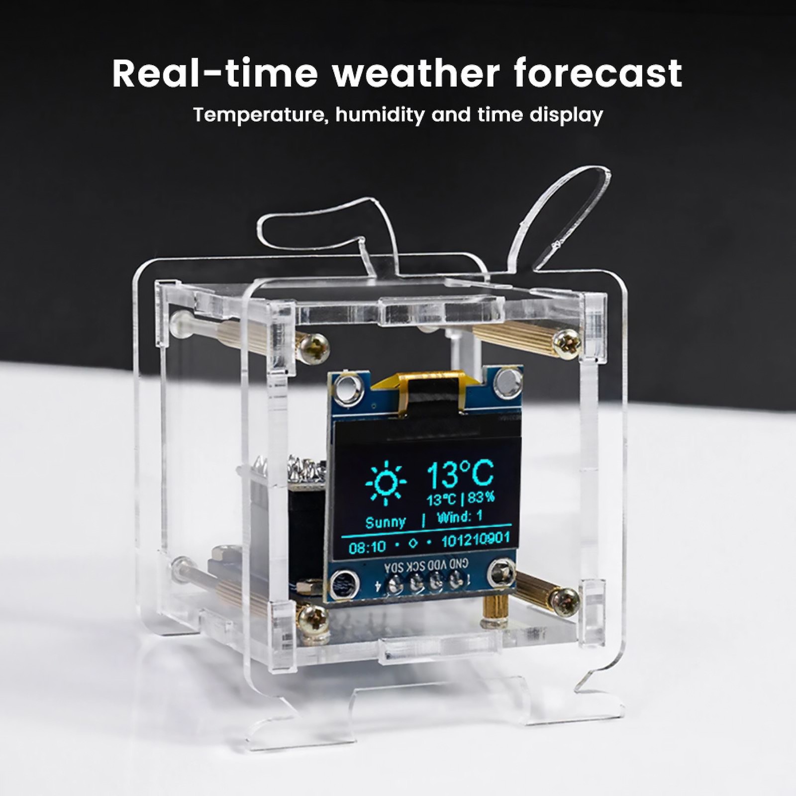DIY electronic clock kit supports three interfaces displaying real-time time