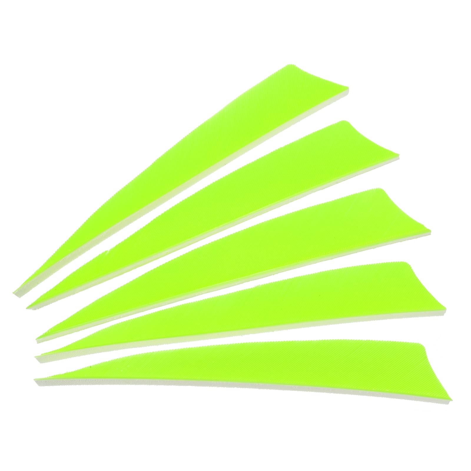 Arrows Vanes 50 Pack 4 Inch Arrow Feather Right Wing Fluorescent Green for DIY