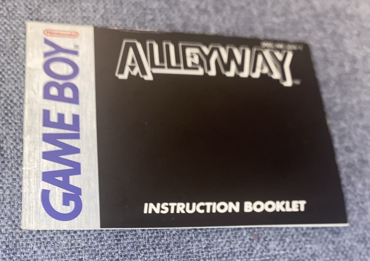 Alleyway Game Boy manual Free Shipping