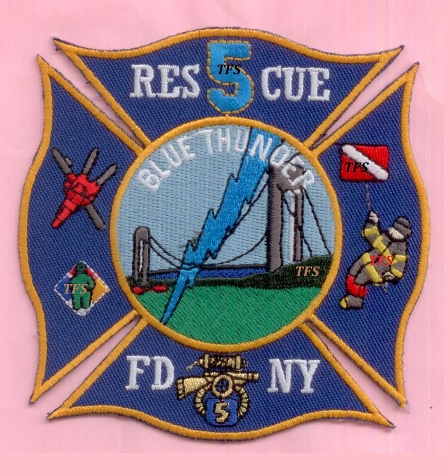 New York City Fire Dept Rescue 5 Patch Staten Island Bridge