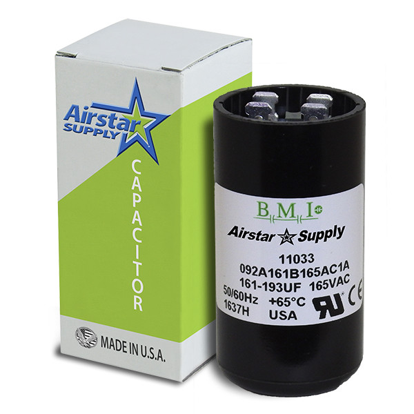 161 - 193 uF x 165 VAC  BMI Motor Start Capacitor # 092A161B165AC1A  USA