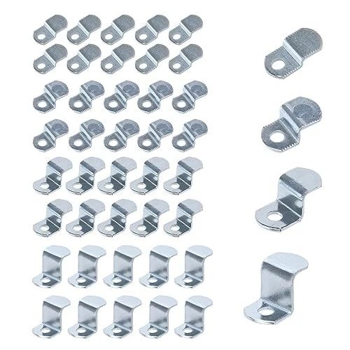 40 Pcs Offset Canvas Clips Z Shape Picture Framing Mirror Clips with Screws