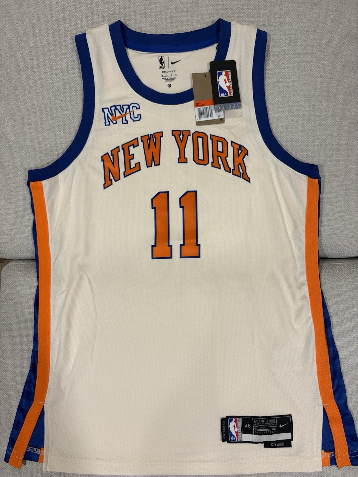 Jalen Brunson NY Knicks 2025-26 City Edition Swingman Jersey - Large