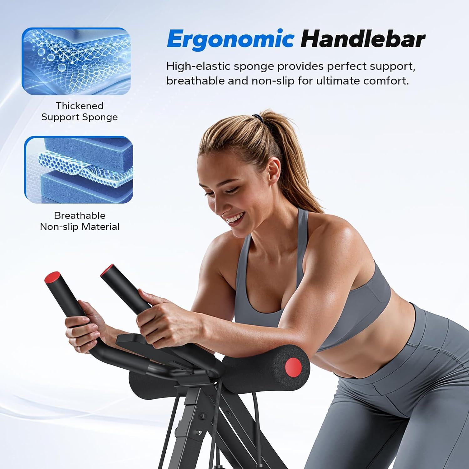 Dual Track Ab Machine, Adjustable Ab Trainer Machine, Ab Workout Equipment for H
