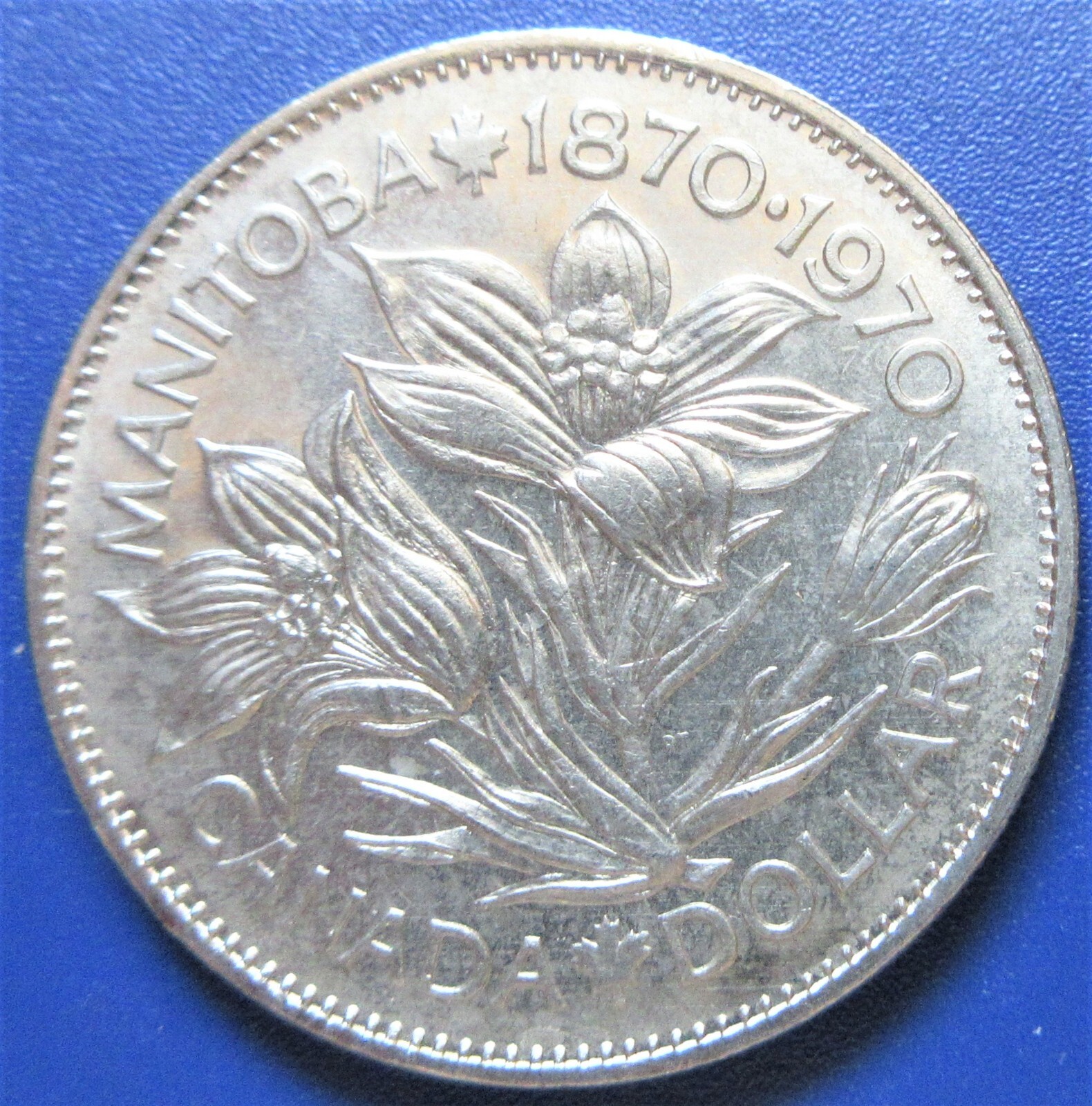 1970 Canada Manitoba Commemorative Nickel Dollar Coin. Canadian $1