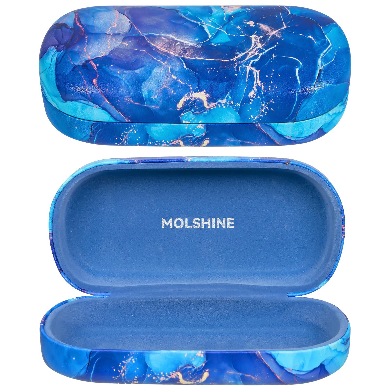 molshine Hard Shell Leather Sunglasses CaseClassic Large Glasses Case for Wom...