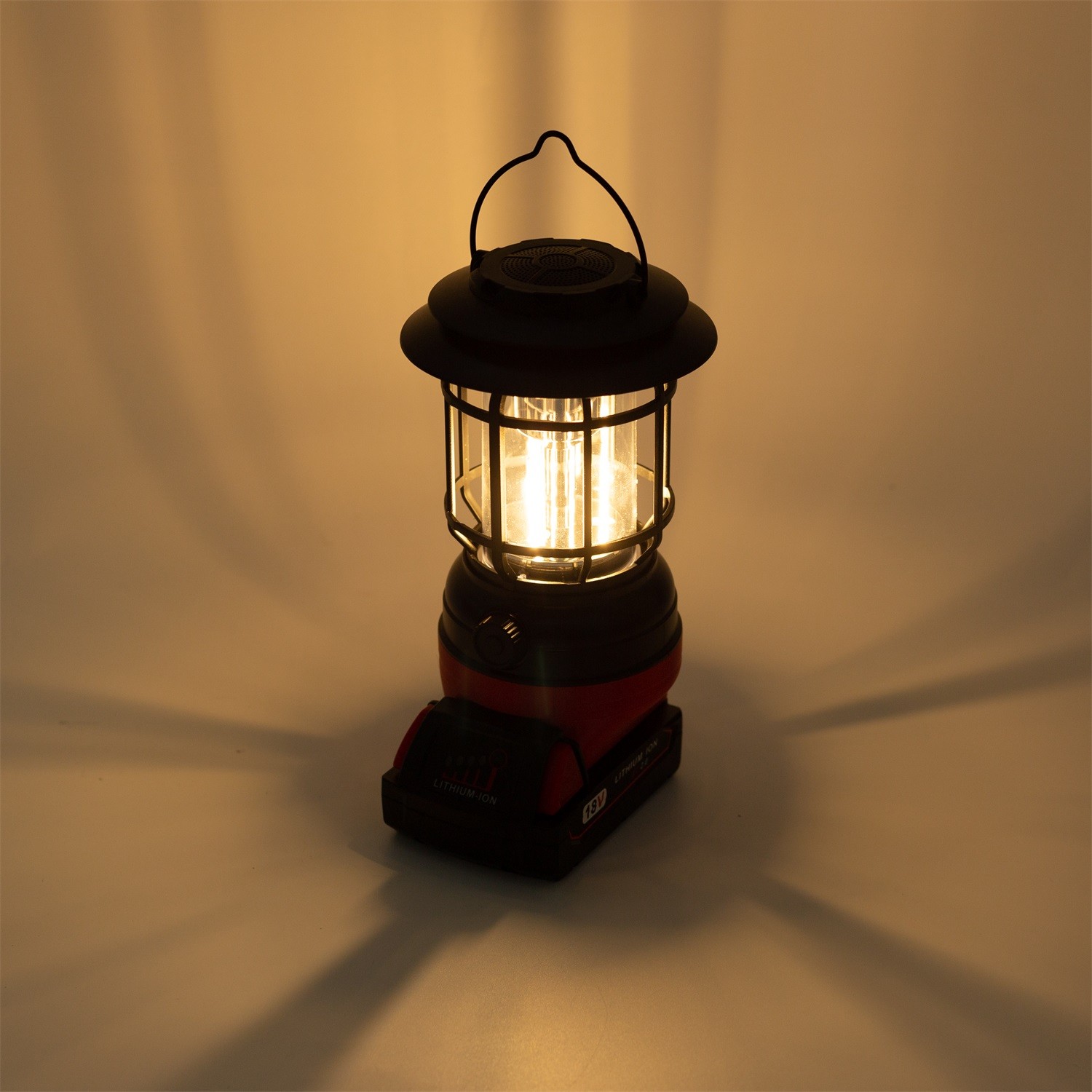 LED Camp Lamp Work Light with Bluetooth Speaker For Dewalt 18V 20V Battery