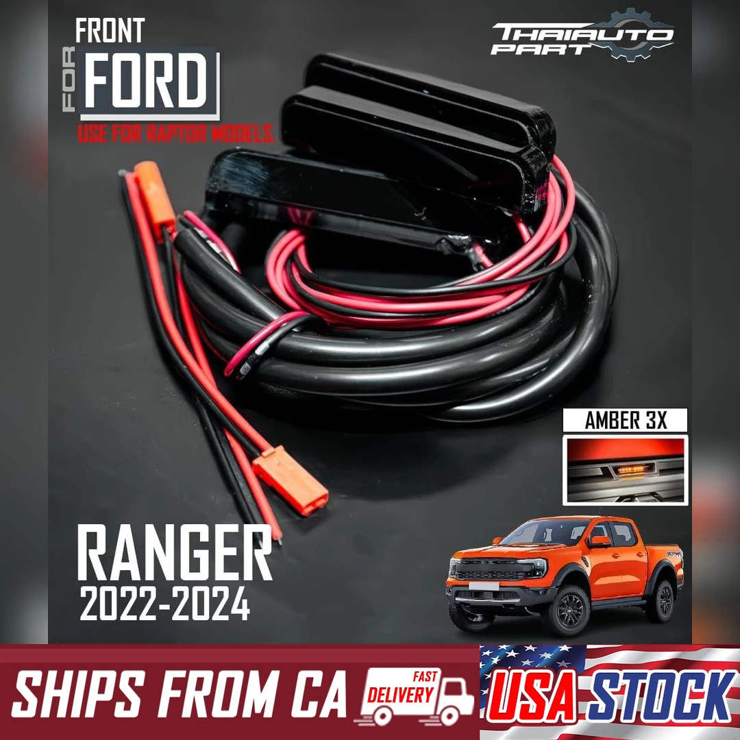 FIT Ford Ranger Raptor P703 2022-2024 NEXT-GEN Amber LED Front Grille Light 3PCs