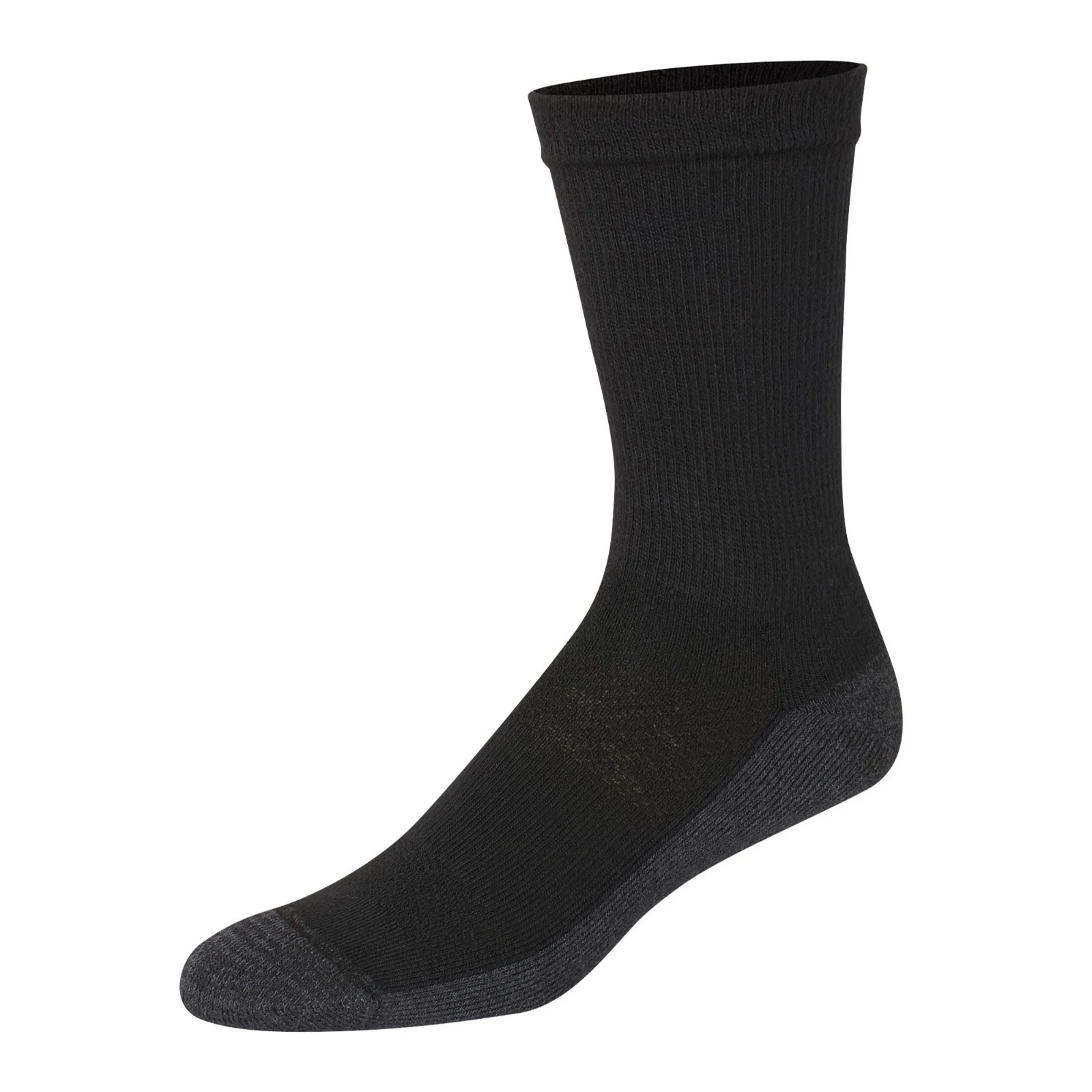 Hanes Men's X-Temp Cushioned with Arch & Vent Crew Socks, 12 Pack, Black, 6 - 12