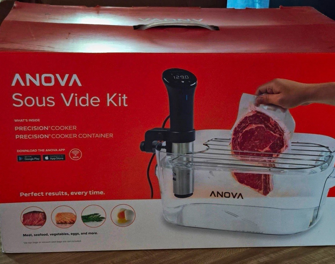 Anova Precision Cooker Sous Vide Kit w/ Precision Cooker Container Black/Clear