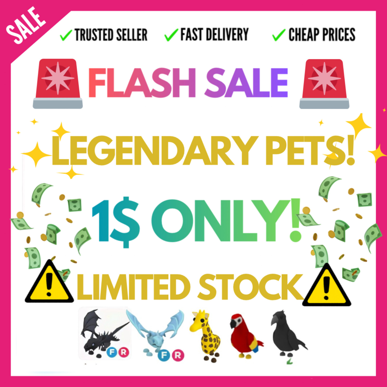 Adopt Your Legendary Pets From Me! |  1$ PETS ONLY!! | Fast Delivery