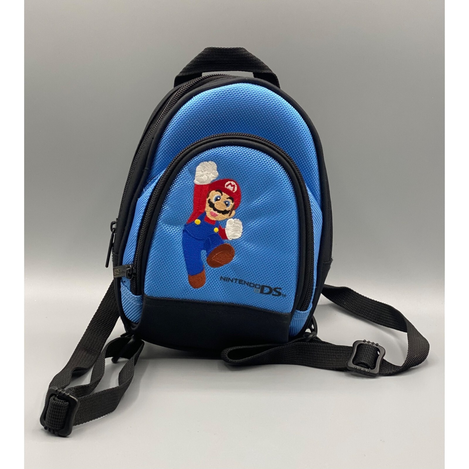 Super Mario Mini Backpack Carrying Case Nintendo DS Blue