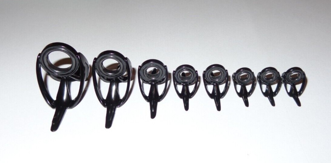 Set of 8 Batson Forecast BSULG Black Oxide Boat Casting Fishing Rod Guides 20-8