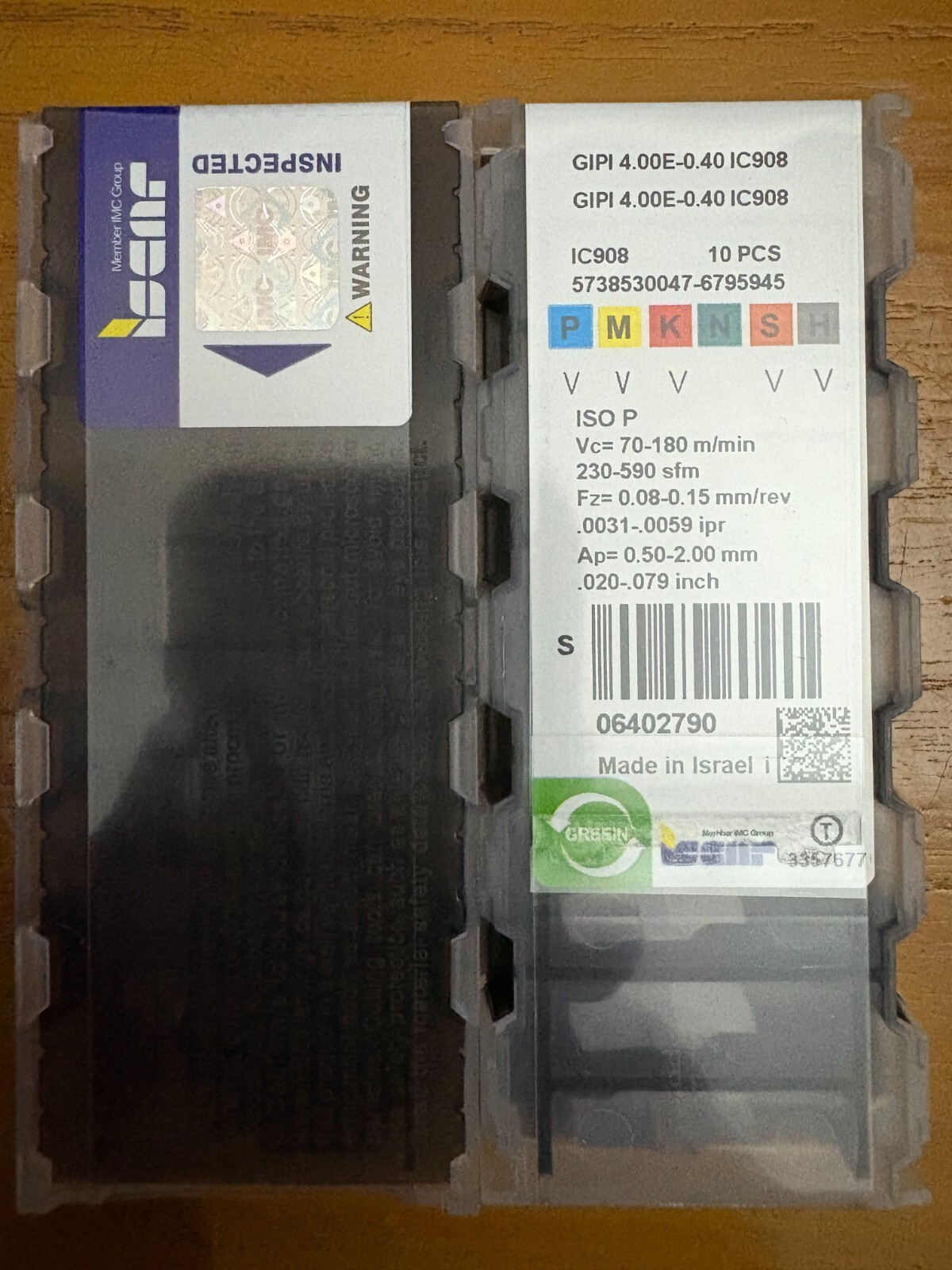 GIPI4.00E-0.40 IC908/ISCAR  10 PCS