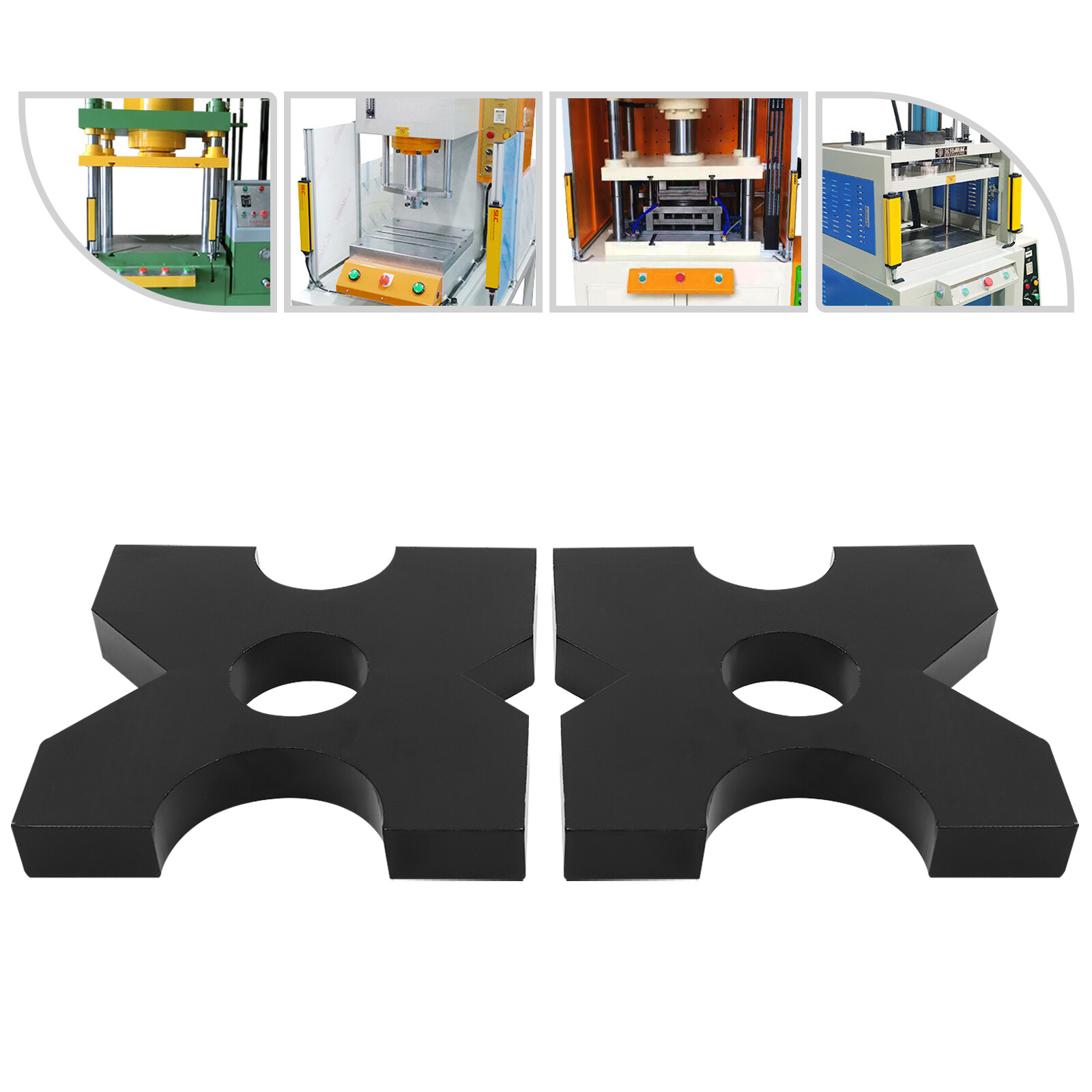 2-Pcs Shop Press Plate H Frame Hydraulic Shop Press Plate 20 Ton/44092.45 lbs.