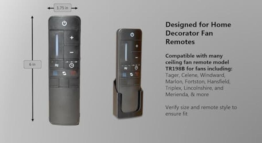 Fan Remote Holder Wall Mount Bracket for Home Decorators TR198B Remote Control
