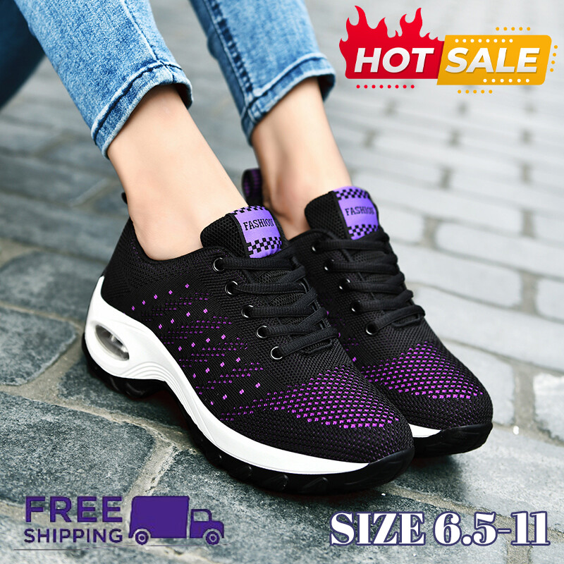Womens Fashion Sports Shoes Running Trainers Ladies Sneakers Slip on Walking Gym