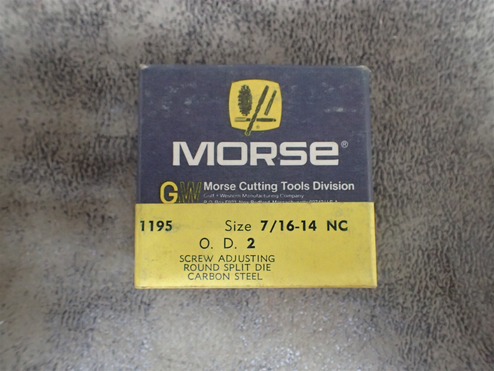 NEW Morse 31197 7/16"-14 Round Adjustable Die 2" O.D (BN272)