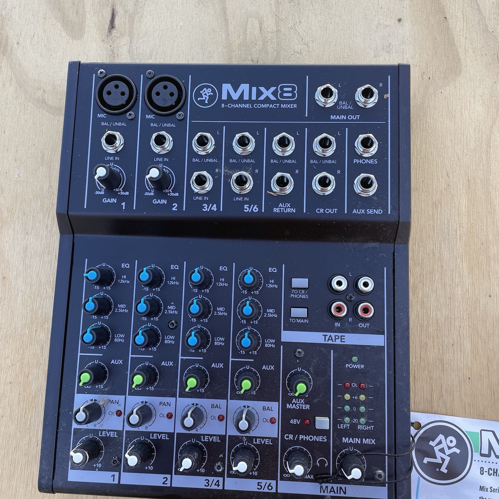 Mackie Mix8 8-Channel Non Powered Compact Mixer