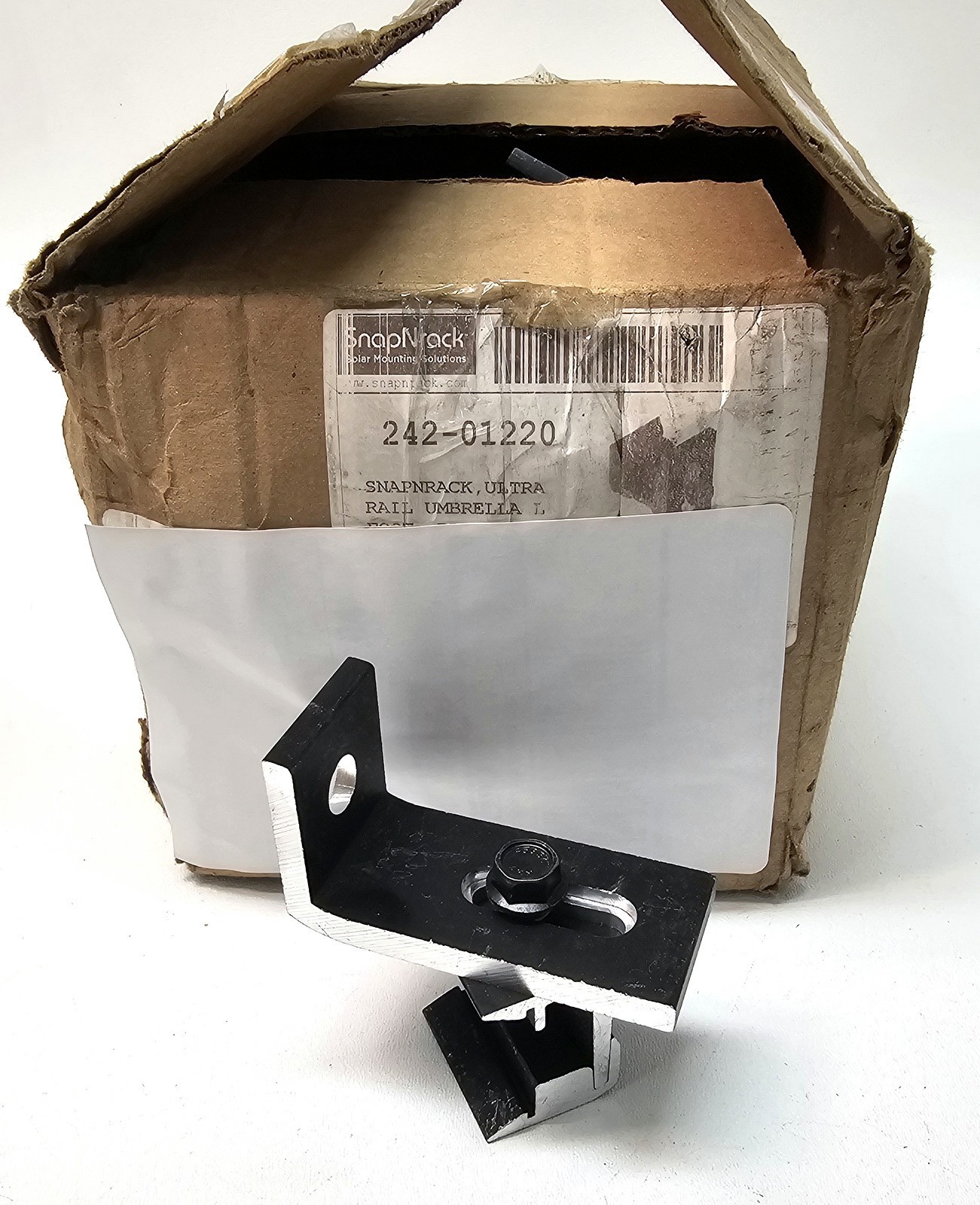 Box Of 20 ~ SnapNrack Ultra Rail Umbrella L Foot ~ BLACK ~ 242-01220 ~ NEW