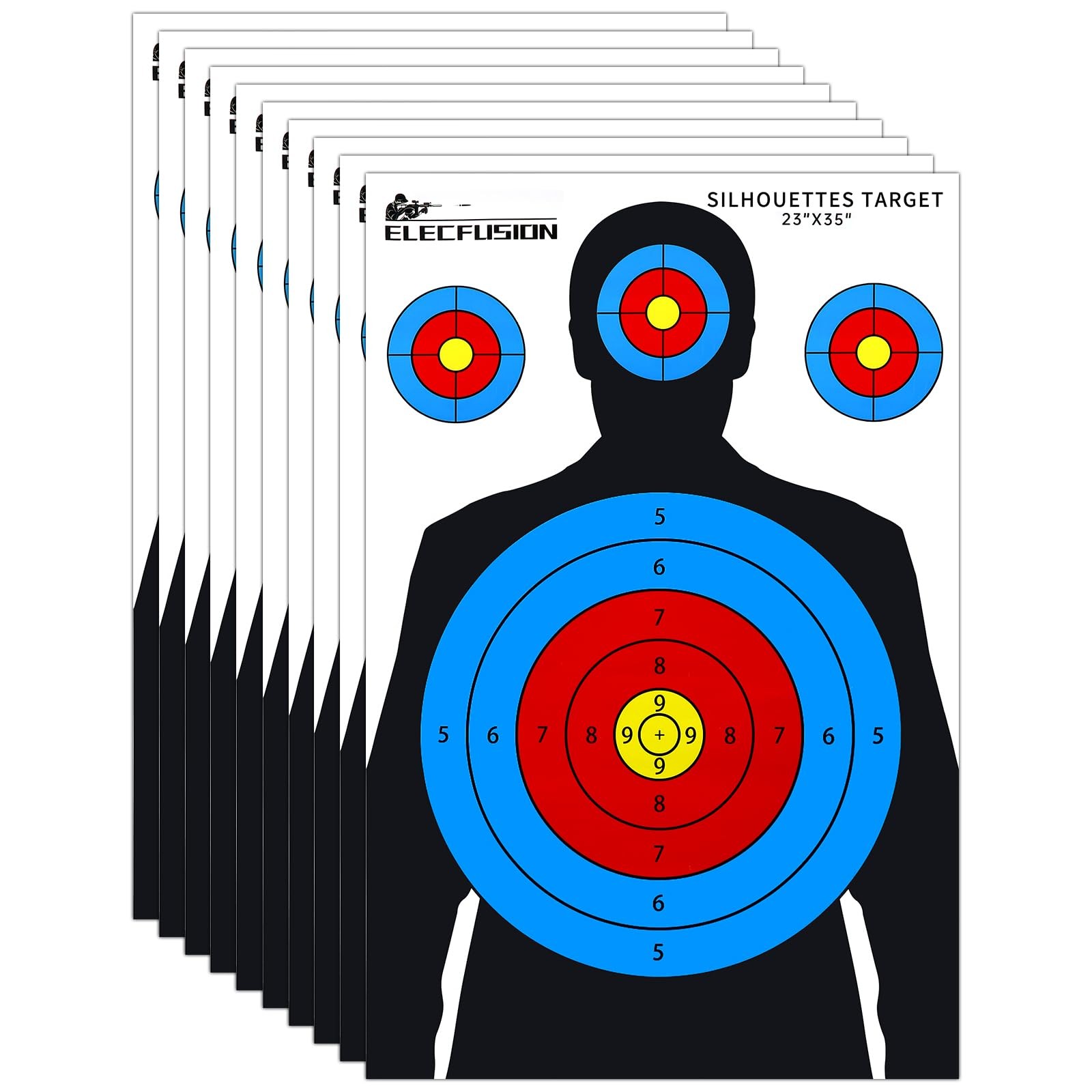 Silhouette Shooting Targets, 25 Pack 23X35 inch Paper 25 pack, Colorful