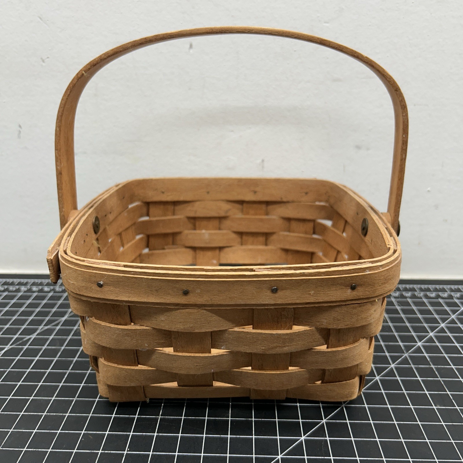 1999  Longaberger Berry Basket with Swing Handle; 7" Square