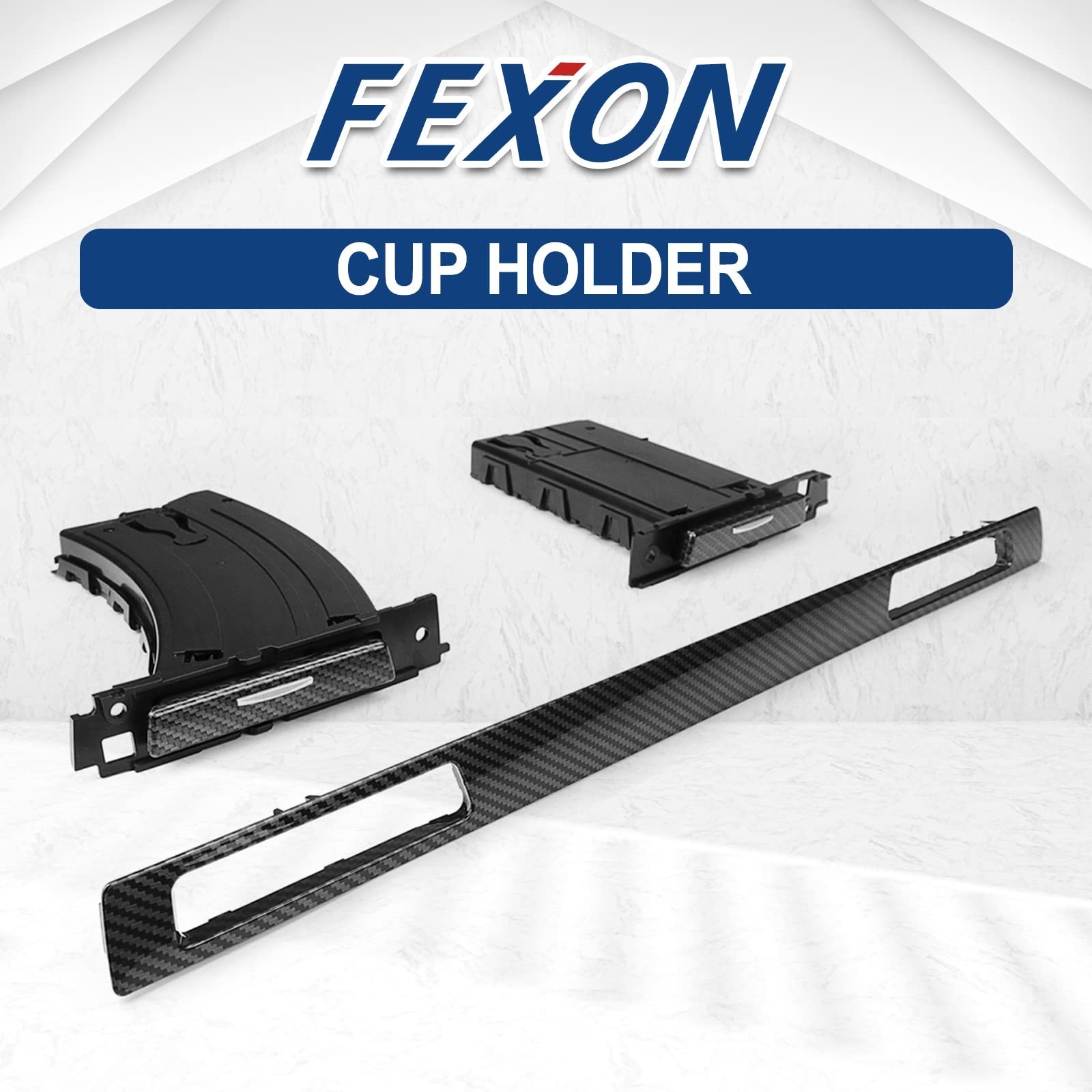 FEXON Cup Holder Divers & Passenger Side Retractable (3Pcs) Set Compatible wi...