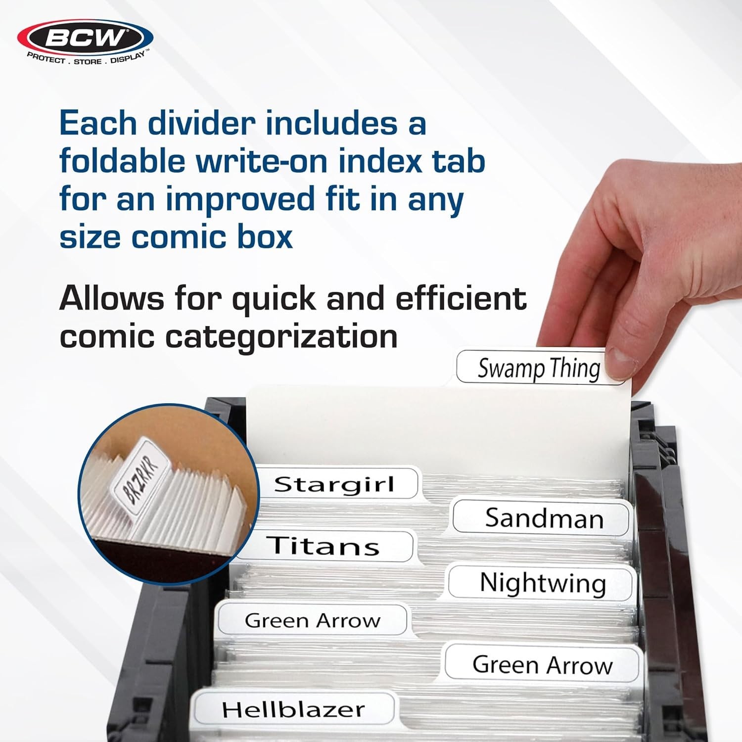25-Pack Archival Comic Dividers with Write-On Tabs - Organize Your Collection