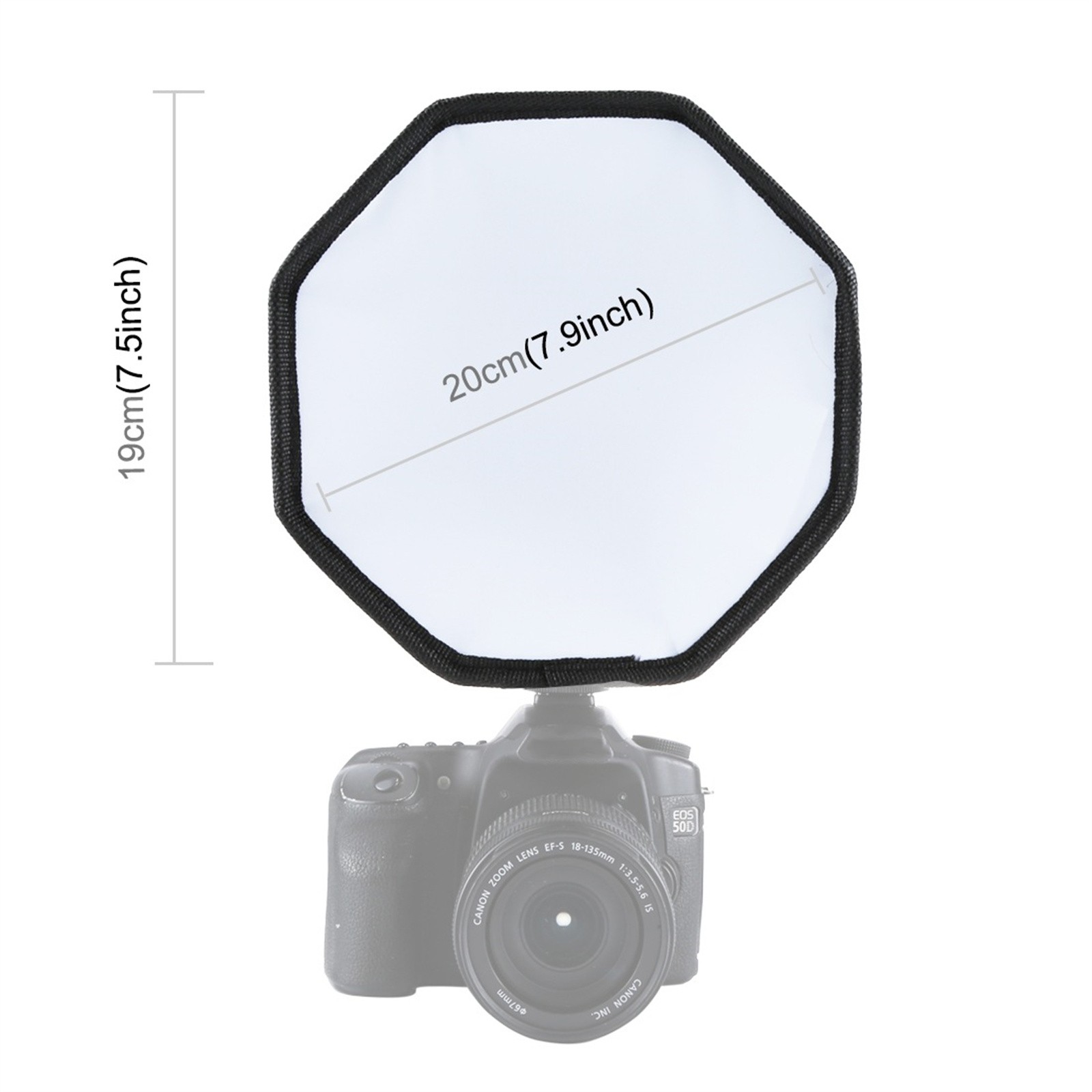 20cm Foldable Soft Flash Light Diffuser Softbox Cover Photography Flash Part