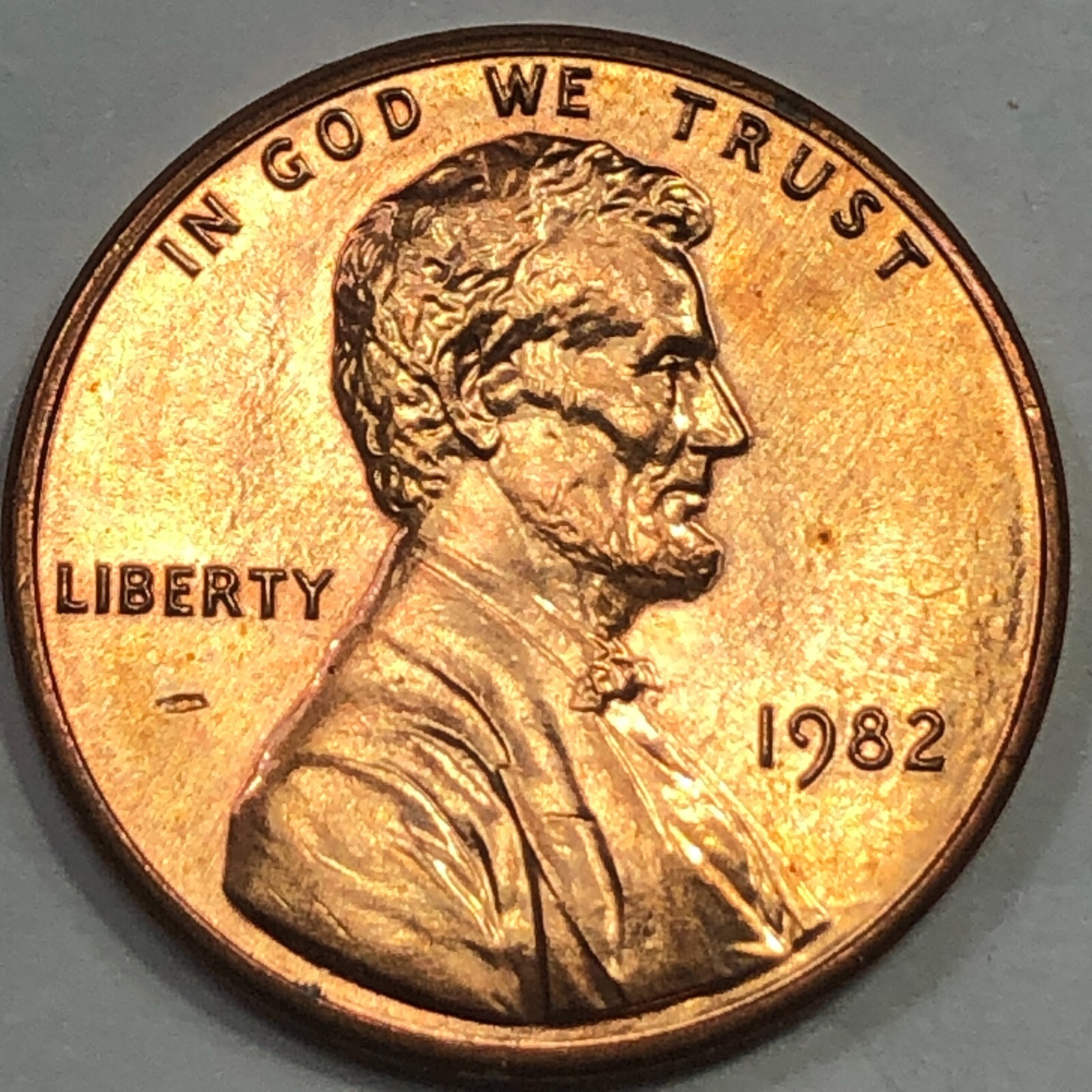 1982 P - Lincoln Memorial Cent - Small Date Zinc