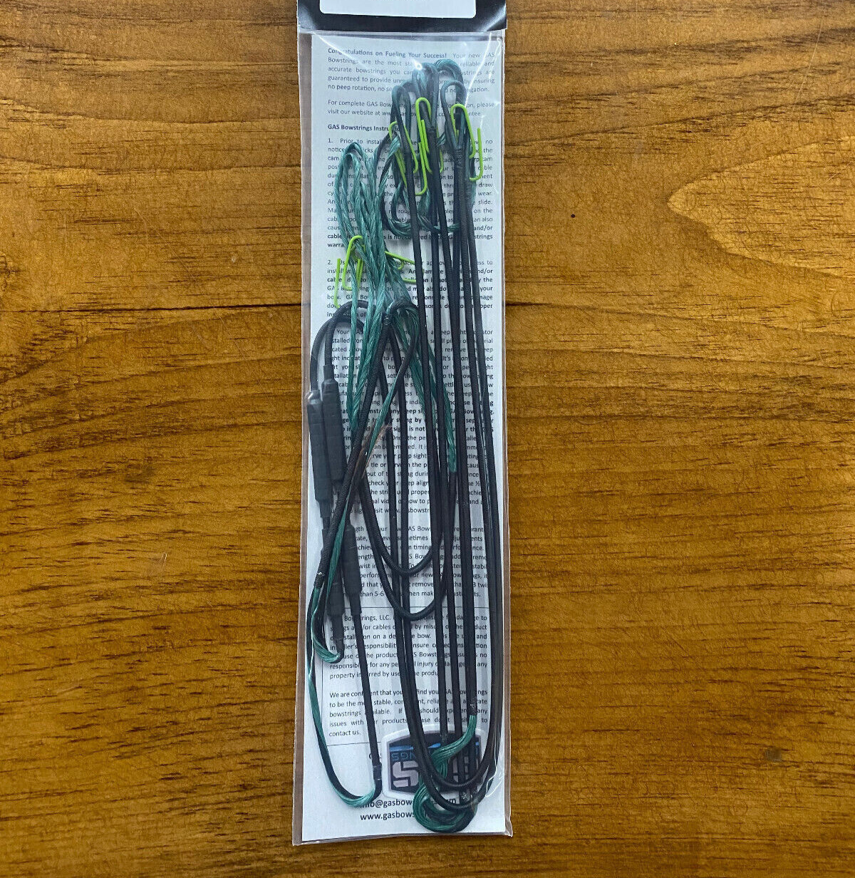 Gas Bowstrings Mathews V3 31 Green & Black Bowstring String Cable W/Speed Nocks