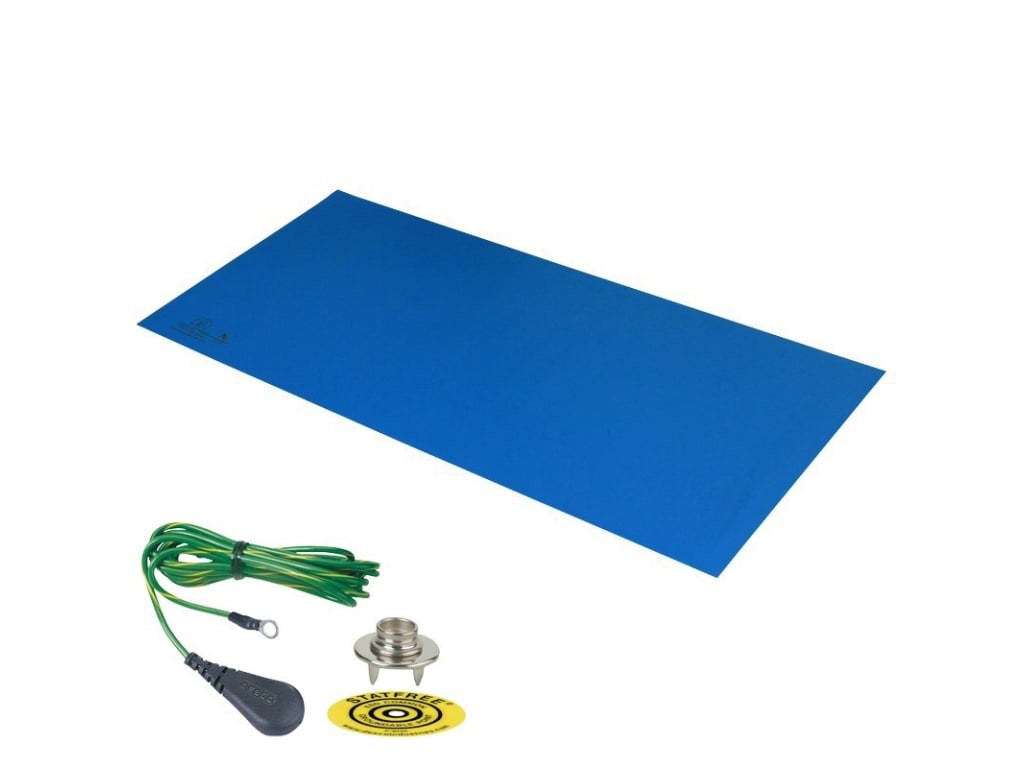 Desco 16313 - Trustat B80 vinyl mat (0.080' thick) with grounding hardware - 30'