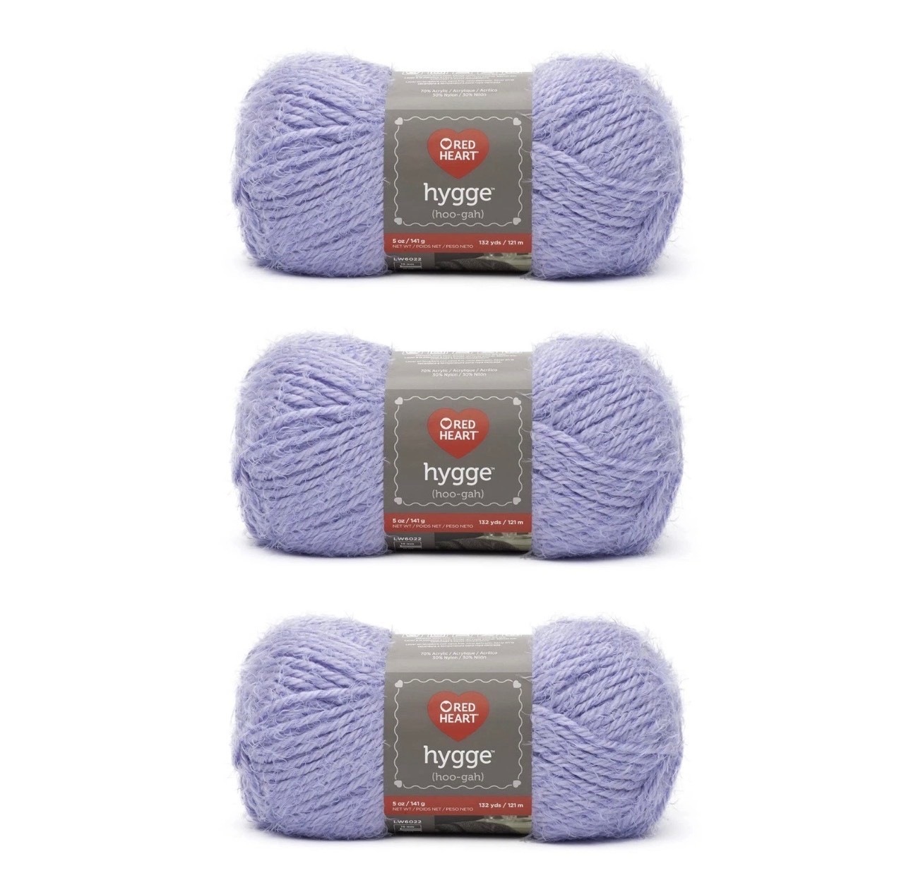 Pack of 3 Red Heart Hygge 8oz Skeins 212yds ea. 70%acrylic 30%nyl lots of colors