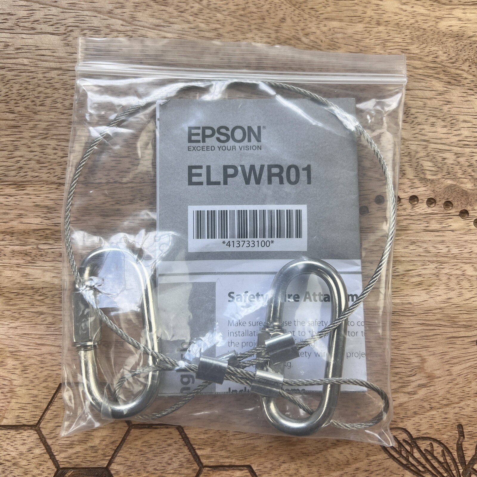 EPSON ELPWR01 Safety Wire Safety Rope Fishing Rope Steel Brand New