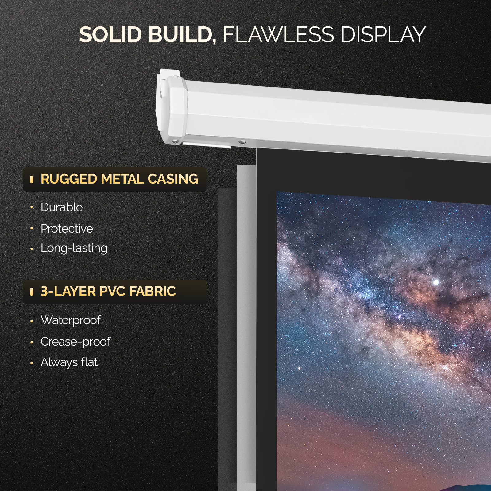 100" 16:9 Electric Projector Projection Screen 87X49.2 Automatic Remote Control