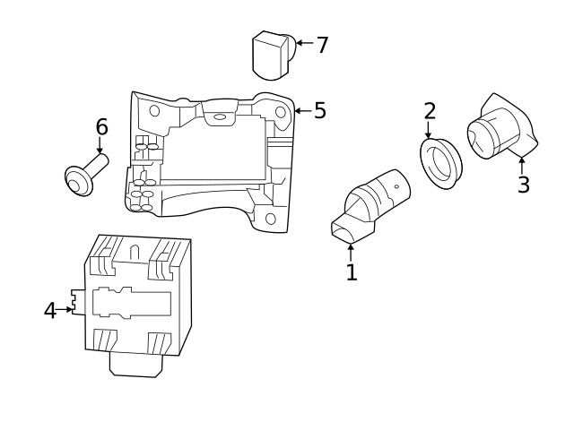 Genuine Audi Blind Spot Detection System Warning Sensor Bracket 8W6-907-175-A
