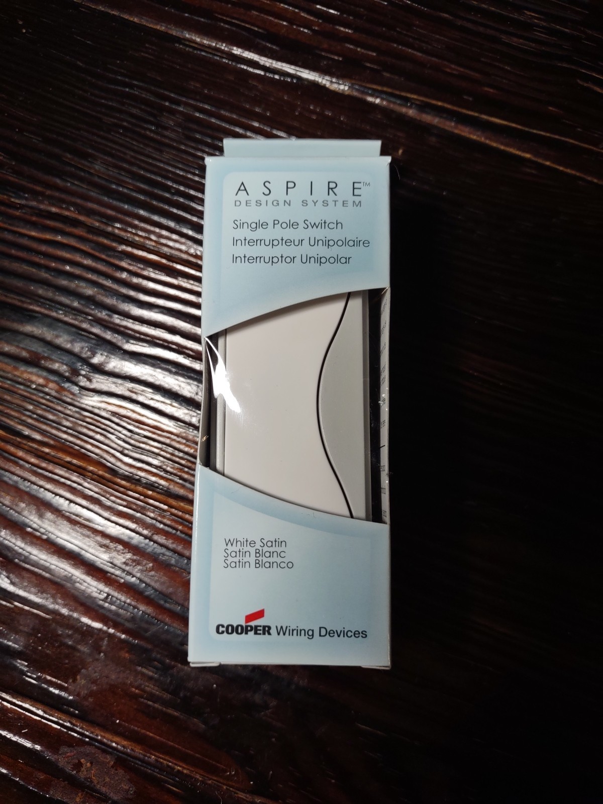 💥COOPER 9501WS ASPIRE 15A 120/277VAC Single Pole Switch - WHITE SATIN