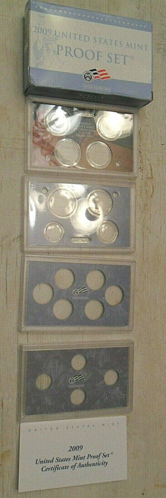 2009 Proof Set Box and Lenses ONLY     *NO COINS*