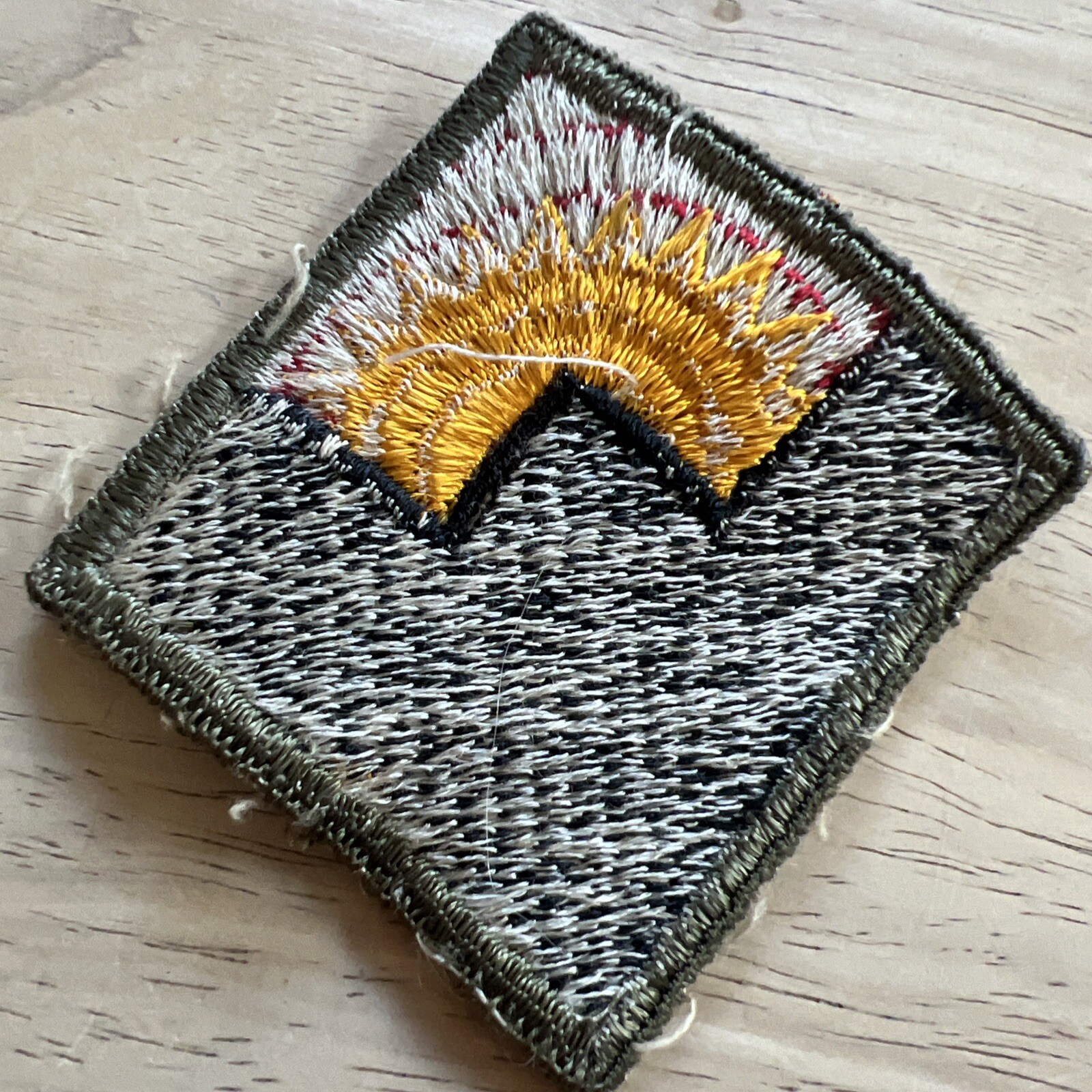 WWII US Army Western Defense Command Patch Emblem Pacific Coast Cut Edge