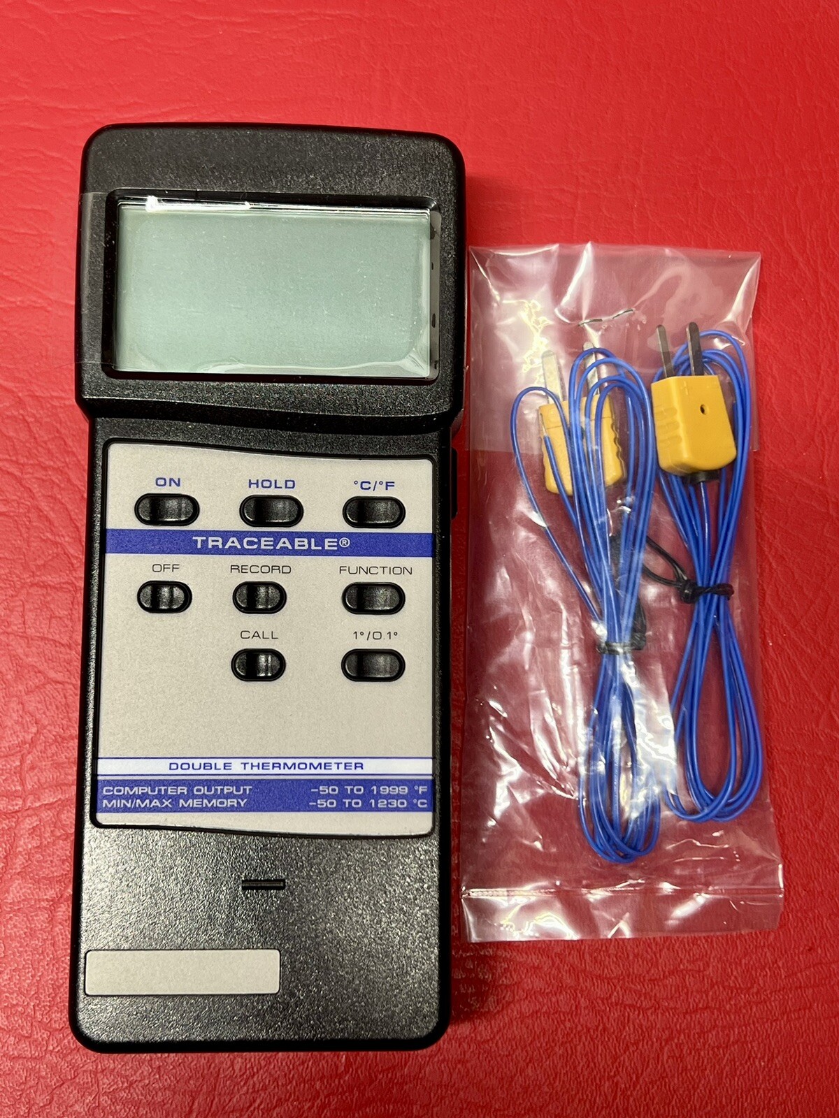Traceable 91210-03 Dual-Input/Output Thermocouple Thermometer 1999° F Max Temp