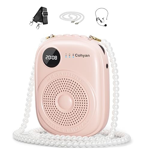 Voice Amplifier for Teachers, Portable Bluetooth Wired Pink Wired Amplifier