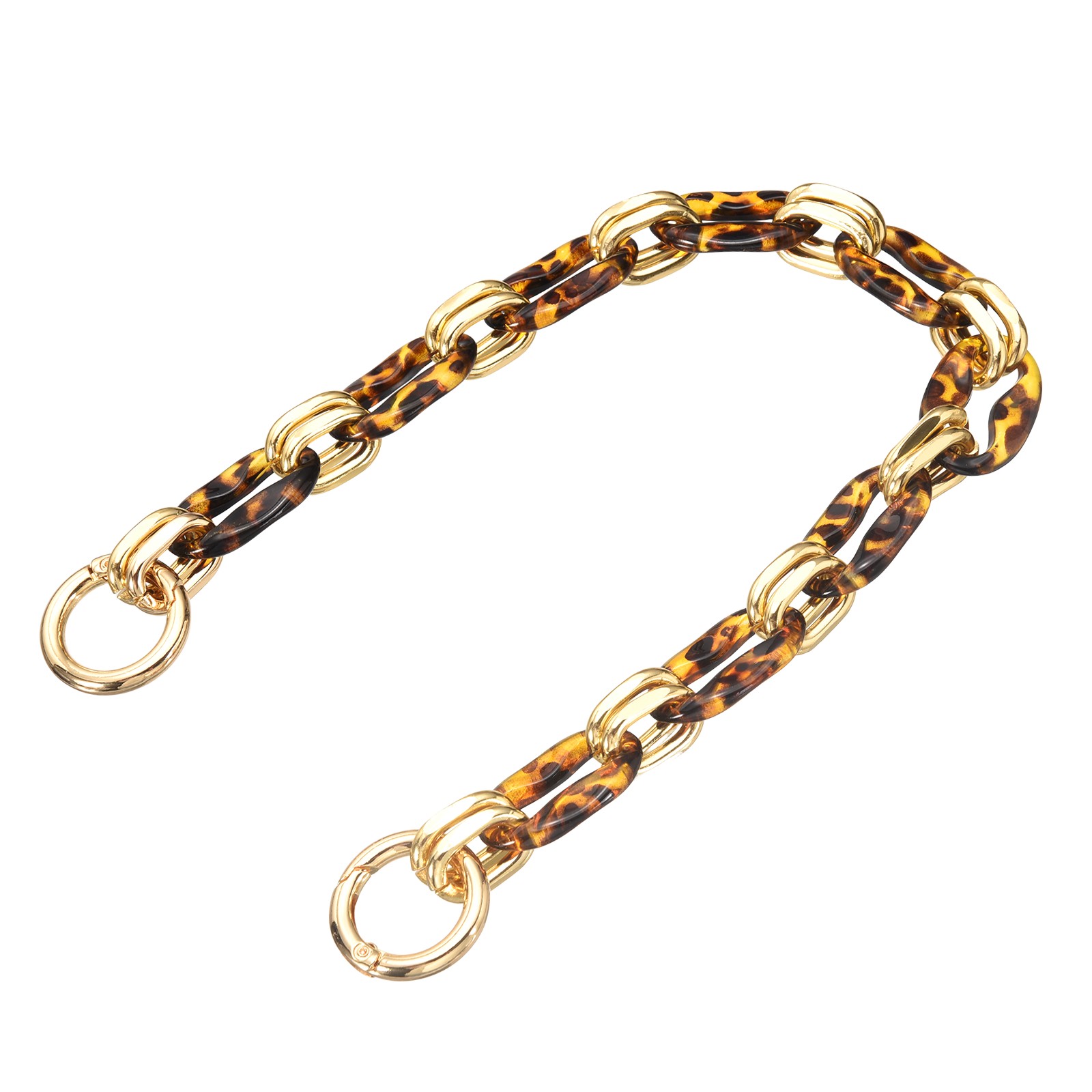 Acrylic Purse Chain, 16 Inch Handbag Strap with Buckle (Tiger Stripes)